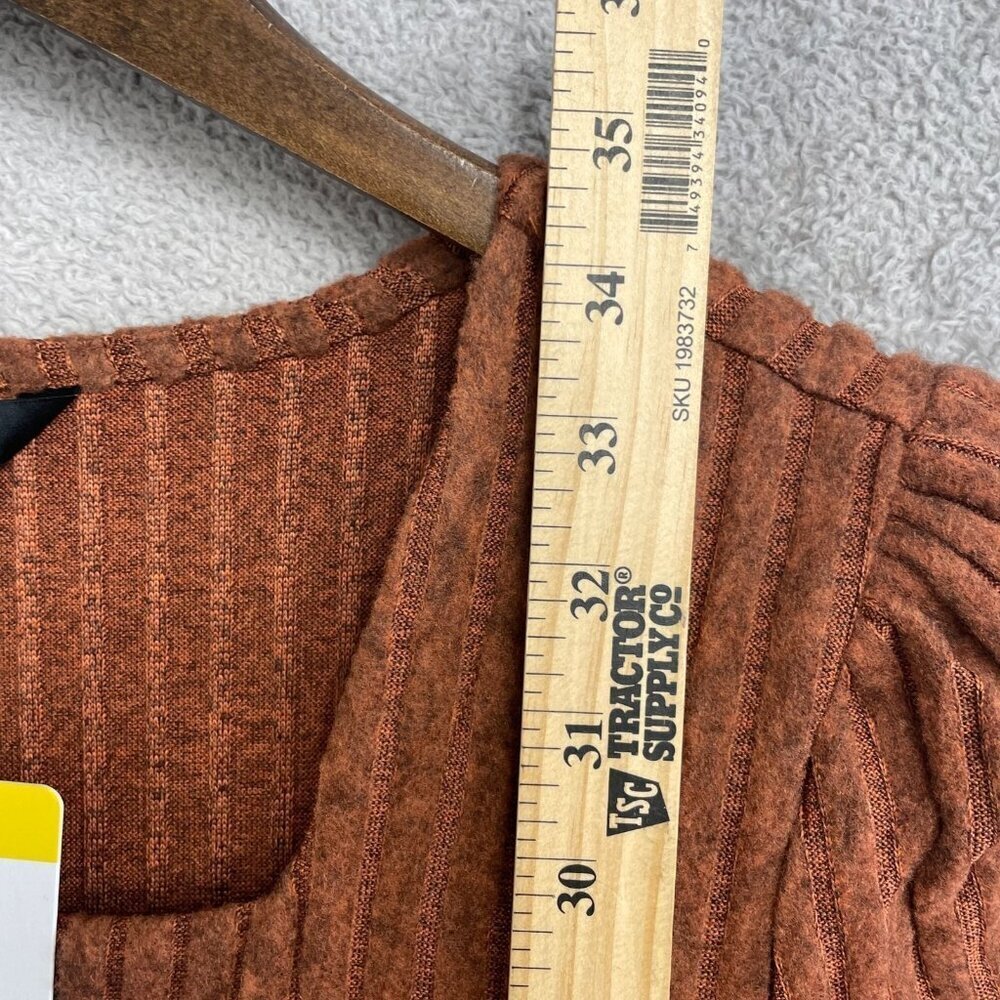NEW Frye Women's S Ribbed Knit Mini Dress Rust Long sleeve - Picture 8 of 13